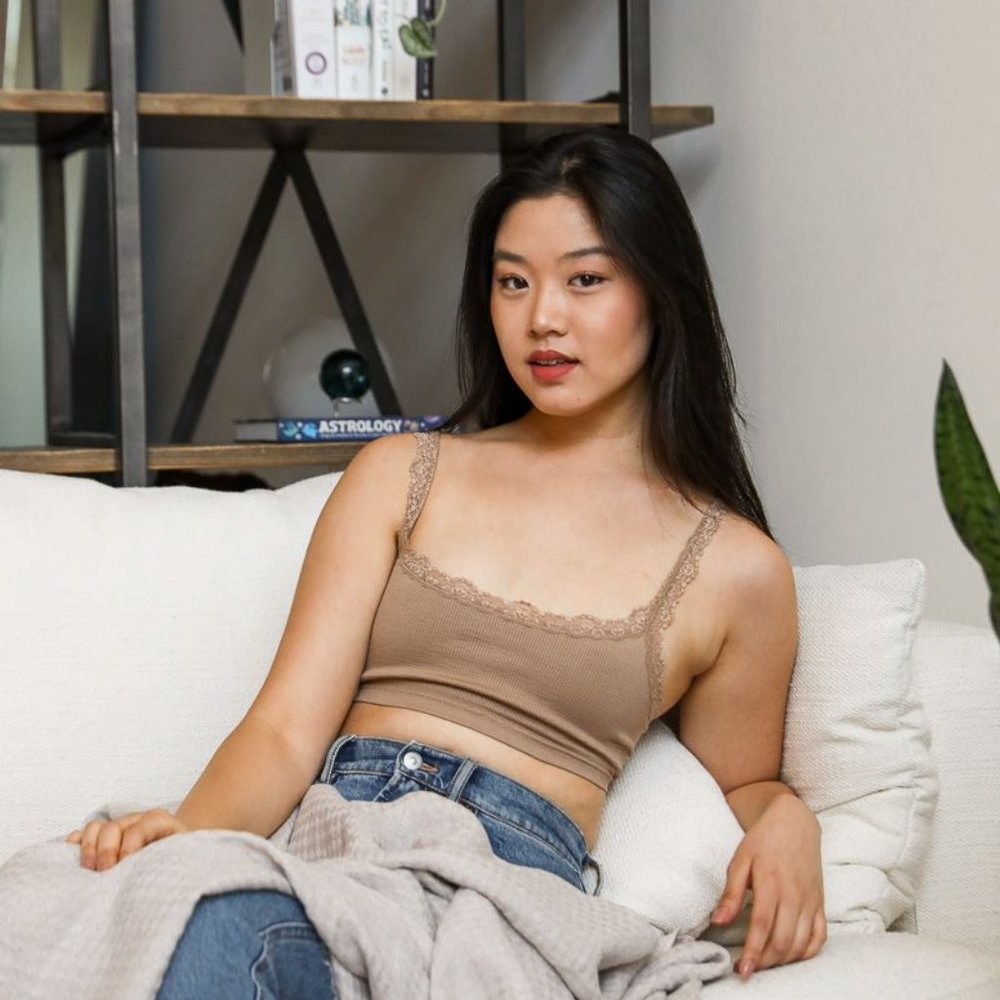 Nude Beige Bralette with Lace Straps